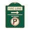 Signmission Fire Lane No Parking Heavy-Gauge Aluminum Architectural Sign, 24" x 18", G-1824-24011 A-DES-G-1824-24011 - alternate 1